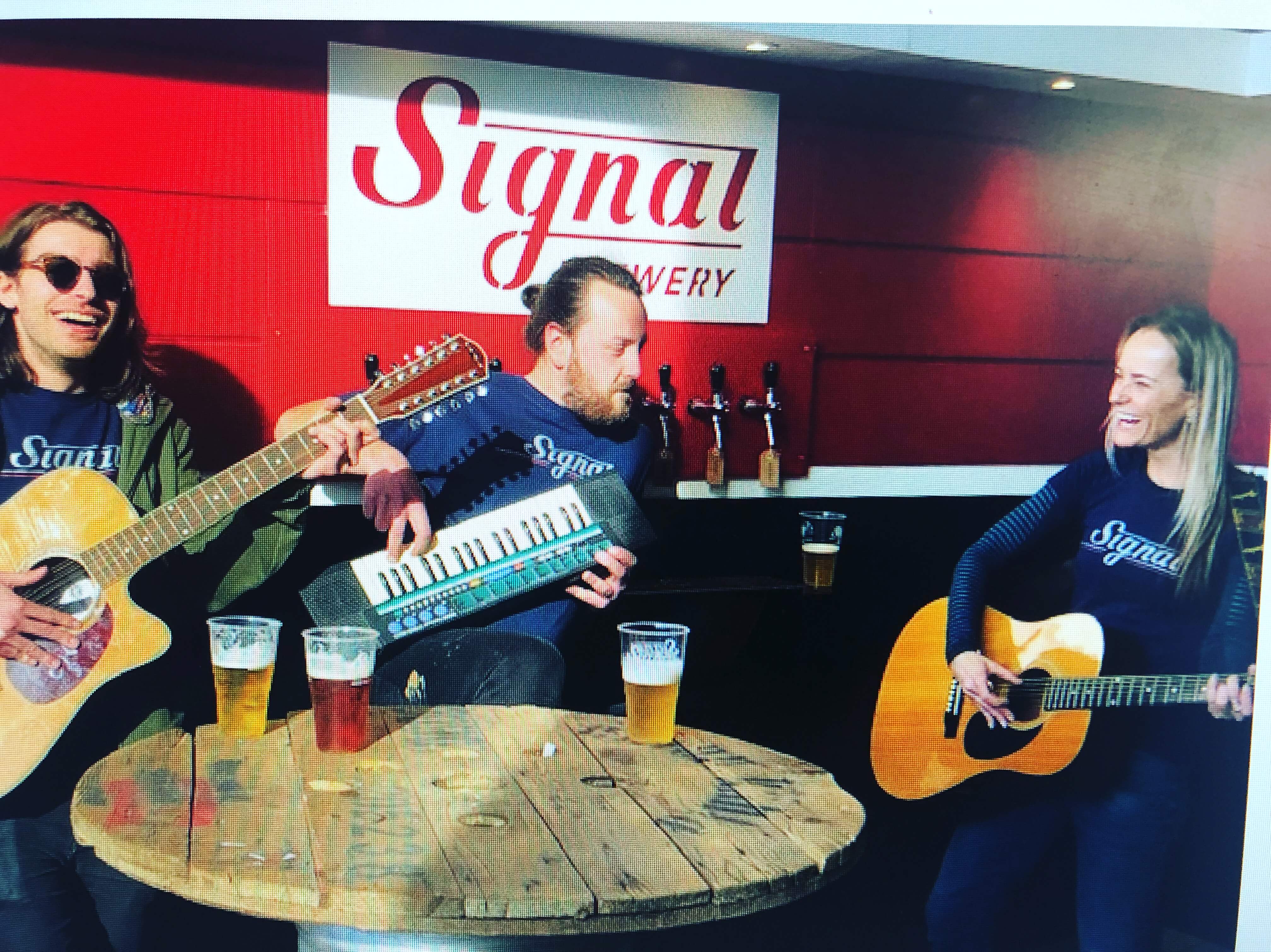 Live music and beer at Signal Brewery's Taproom bar, Croydon, South London