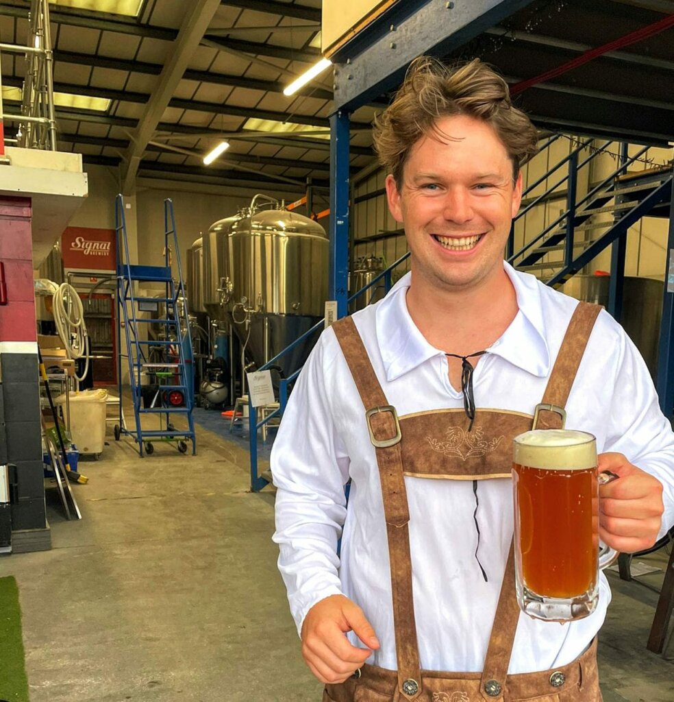 Dom at Signal Brewery for Oktoberfest, September 2023
